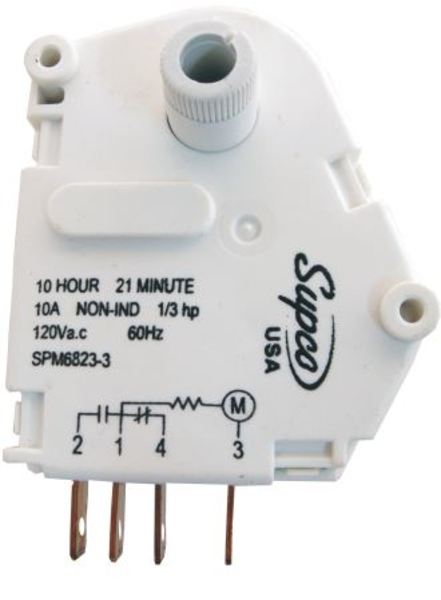 Supco Refrigerator Defrost Timer,10h, Equivalent to WP68233-3