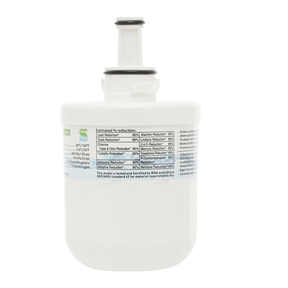 Swift Green Filter SGF-DSB30 VOC Removal Refrigerator Water Filter - Equivalent to Samsung DA29-00003G, DA2900003AB Supco