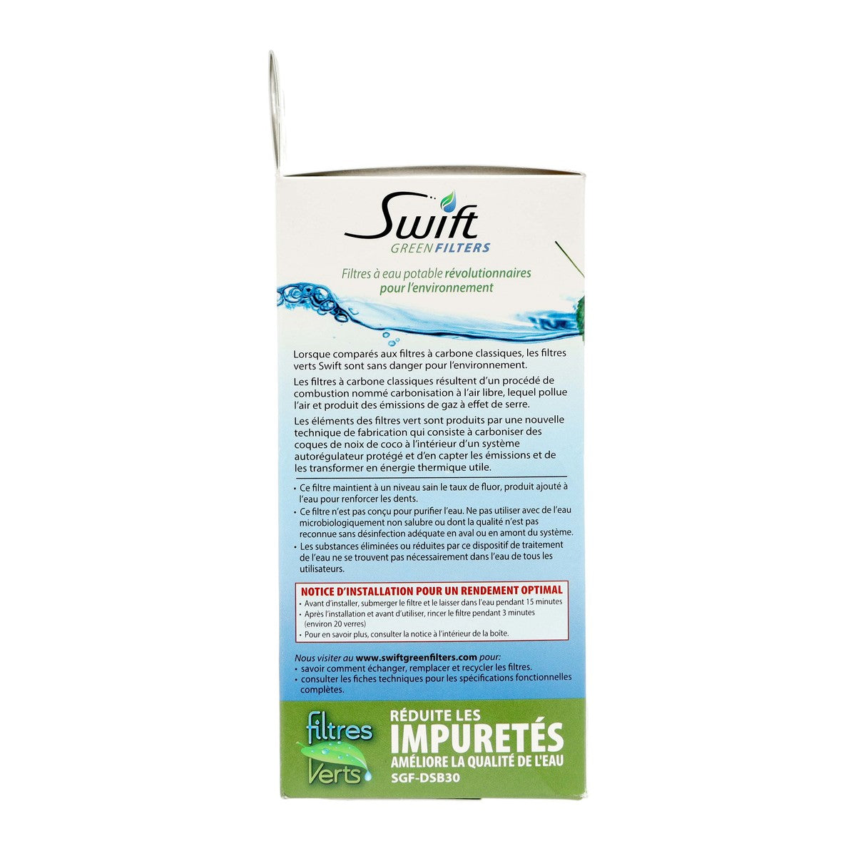 Swift Green Filter SGF-DSB30 VOC Removal Refrigerator Water Filter - Equivalent to Samsung DA29-00003G, DA2900003AB Supco