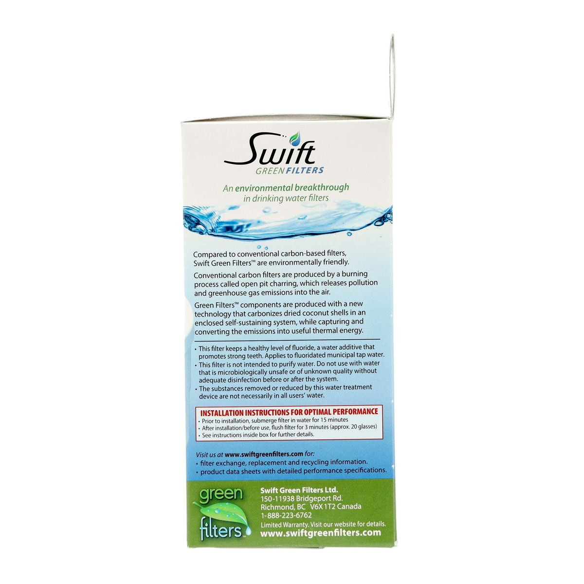 Swift Green Filter SGF-DSB30 VOC Removal Refrigerator Water Filter - Equivalent to Samsung DA29-00003G, DA2900003AB Supco
